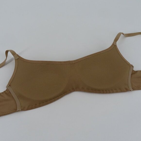 SO 32B Solid Beige Perfect Wirefree Bra Padded Wireless Convertible Straps Women - Picture 7 of 13